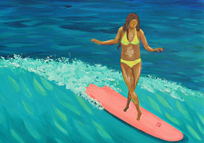 Longboarding Surfer Girl