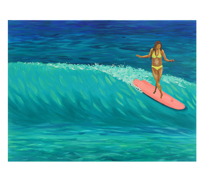 Longboarding Surfer Girl